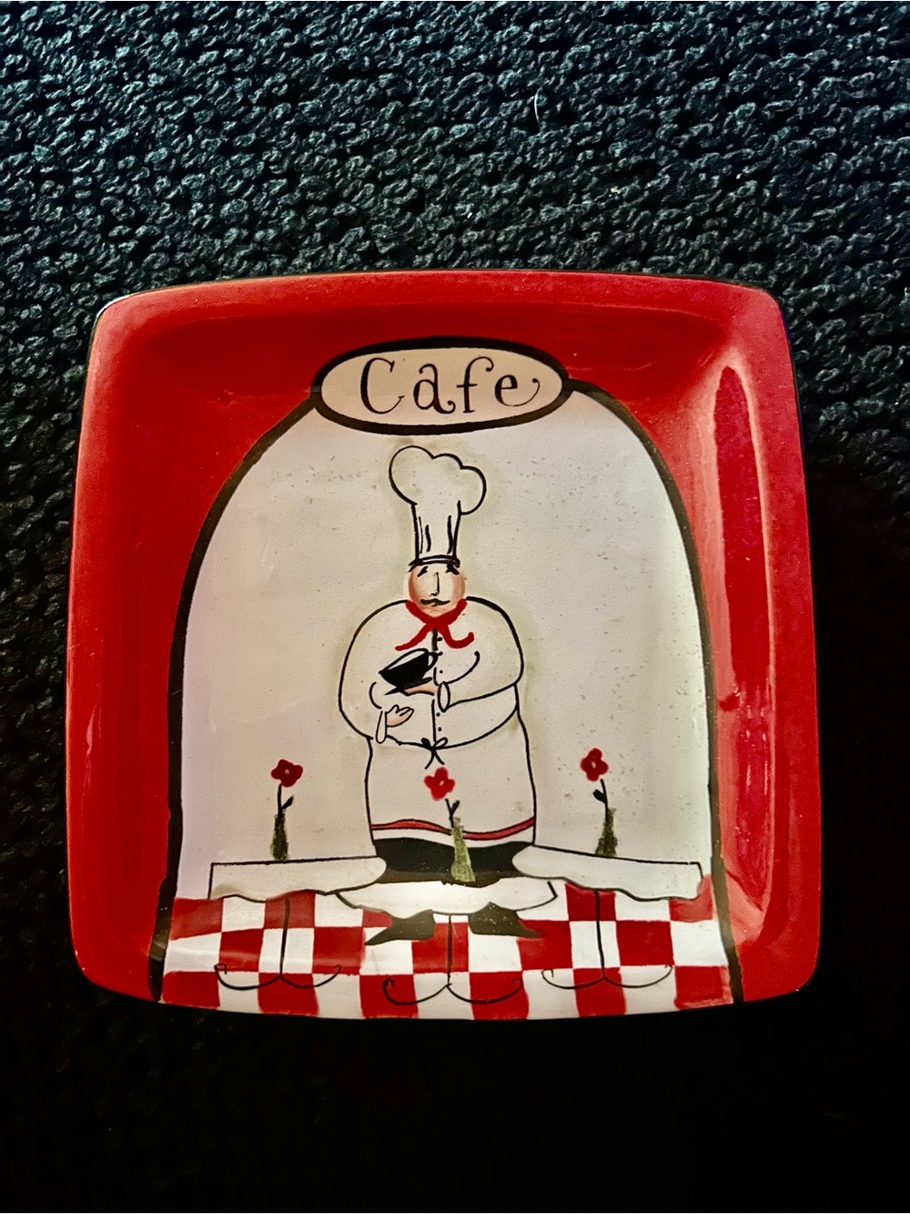 Certified International " Cafe " Ceramic Appetizer Plate